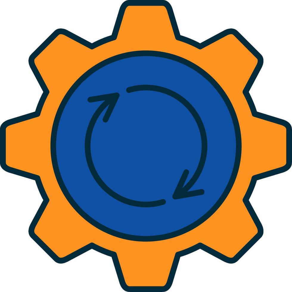 Recovery Line Filled Two Colors Icon vector