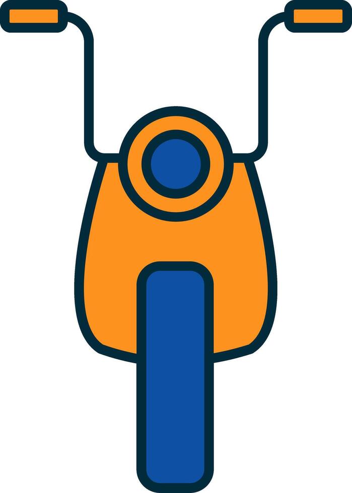 Motorcycle Line Filled Two Colors Icon vector