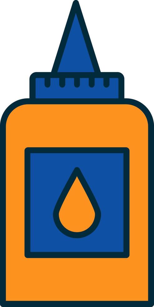 Liquid Glue Line Filled Two Colors Icon vector