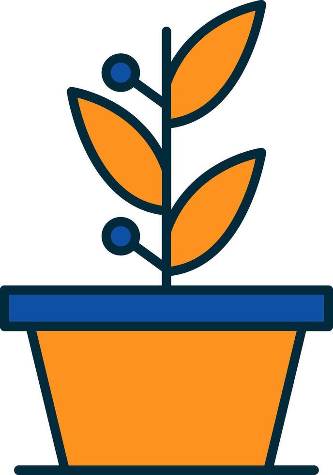 Plants Line Filled Two Colors Icon vector
