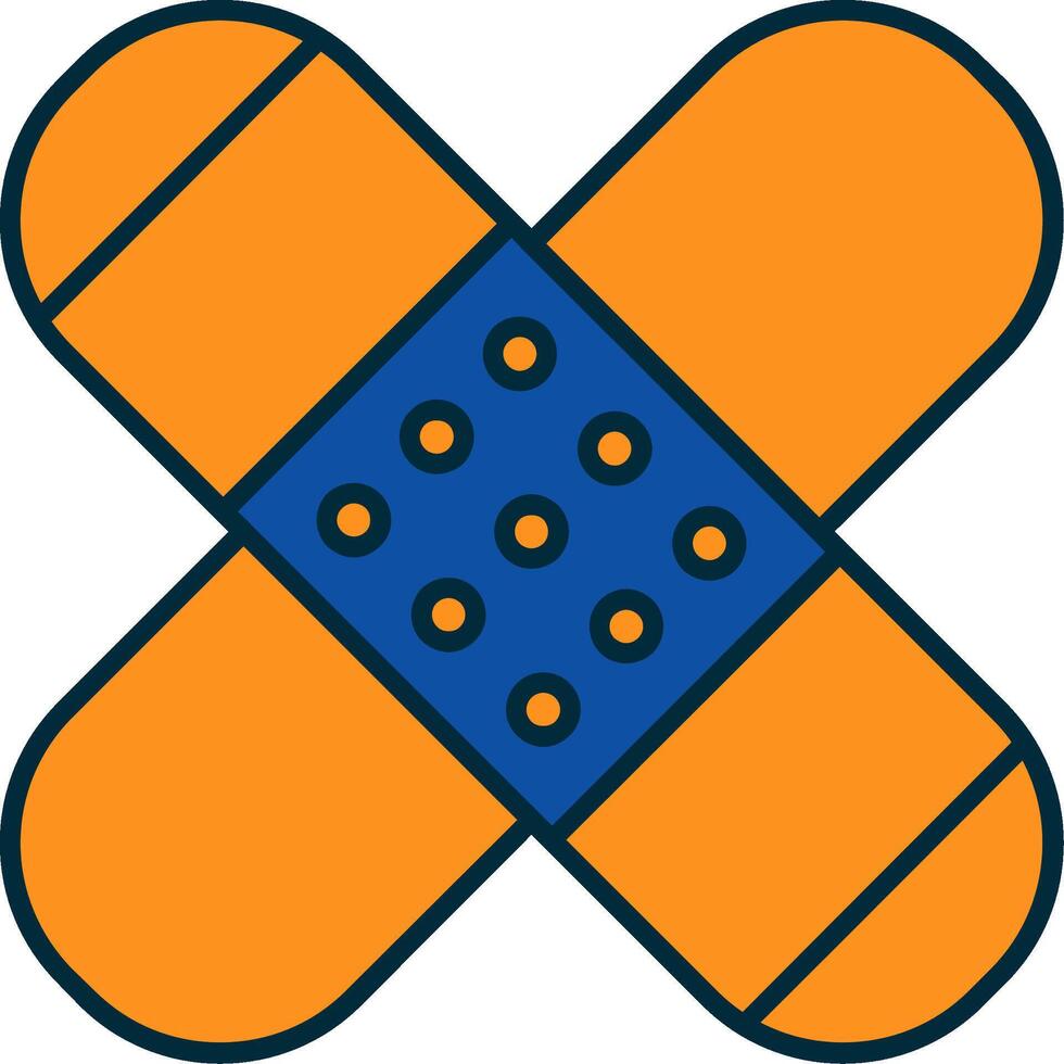 Patch Line Filled Two Colors Icon vector