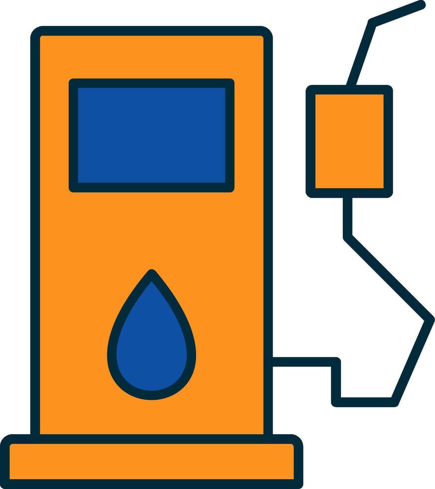 Pump Line Filled Two Colors Icon vector