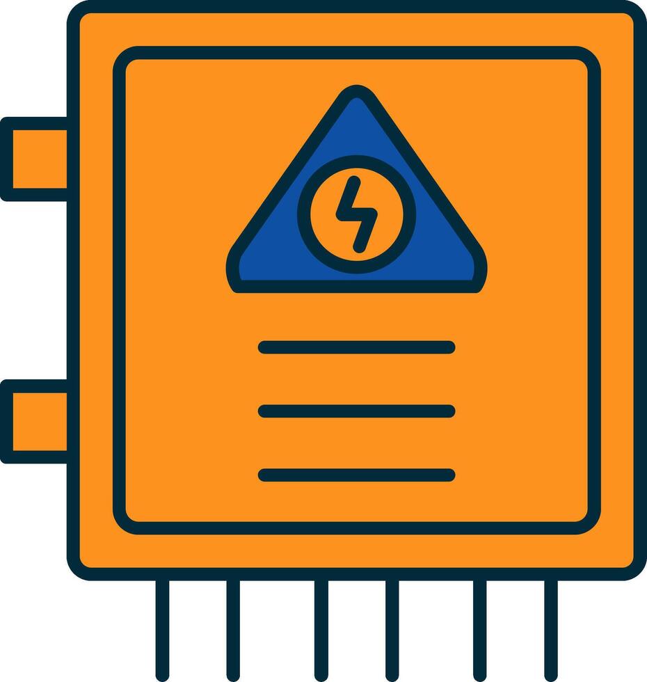 Fuse Box Line Filled Two Colors Icon vector