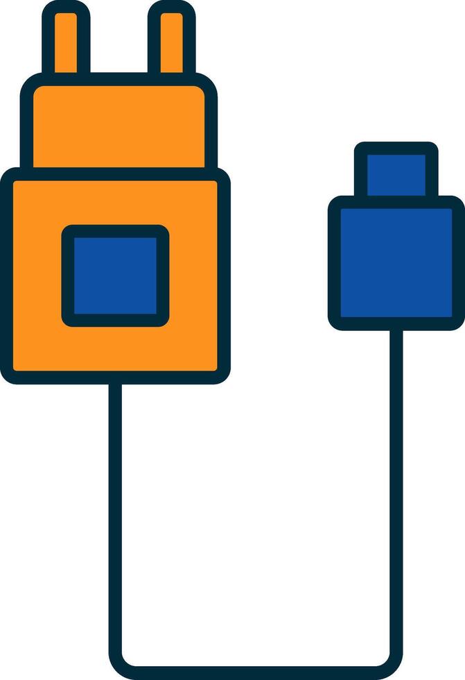 Charger Line Filled Two Colors Icon vector