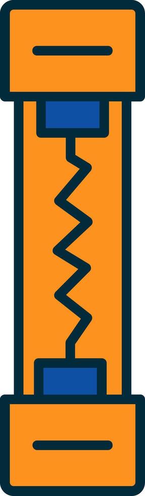 Fuse Line Filled Two Colors Icon vector