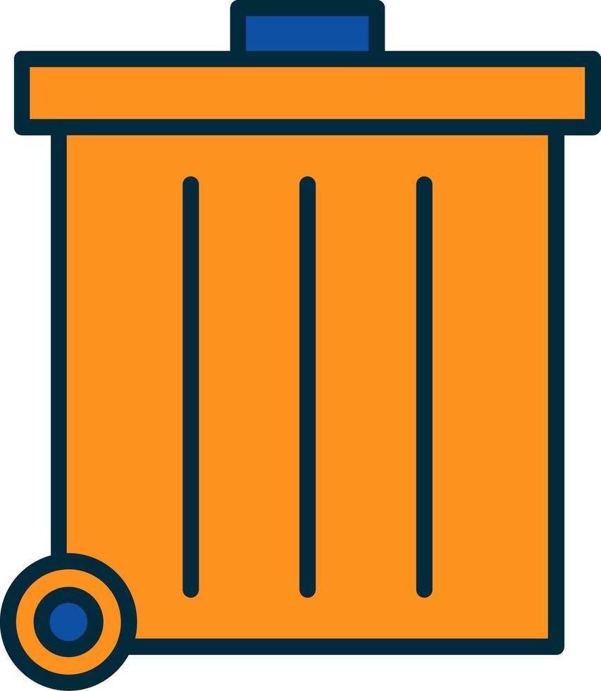 Refuse Line Filled Two Colors Icon vector