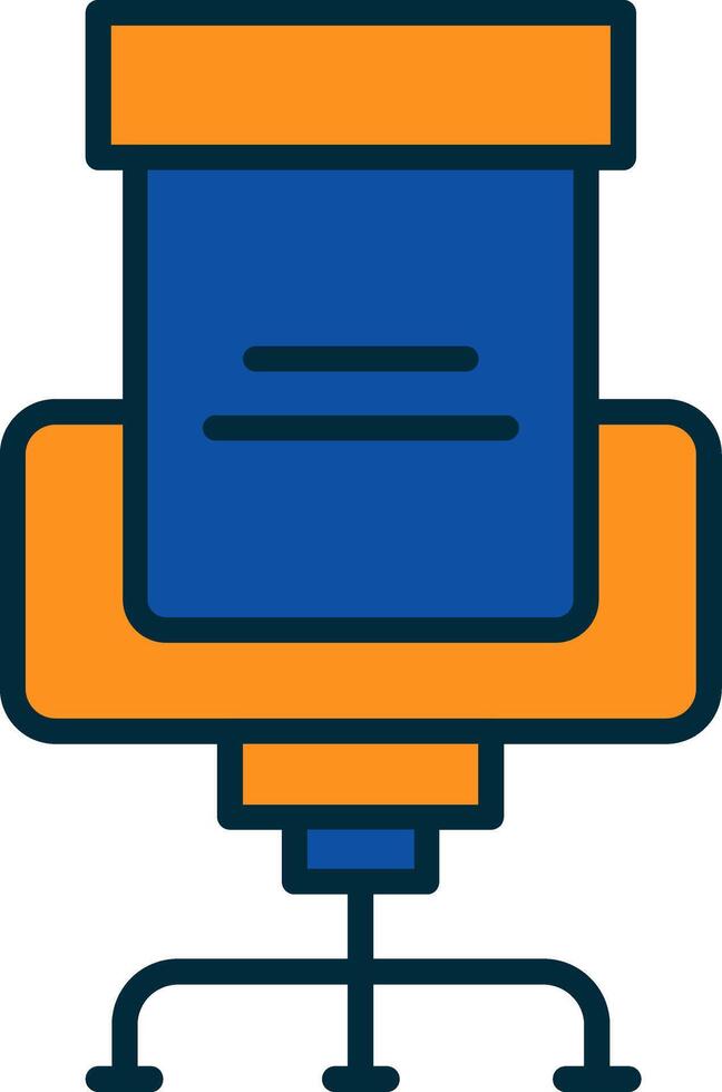 Seat Line Filled Two Colors Icon vector