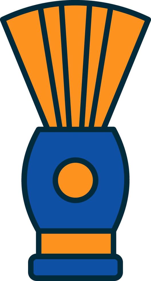 Shaving Brush Line Filled Two Colors Icon vector