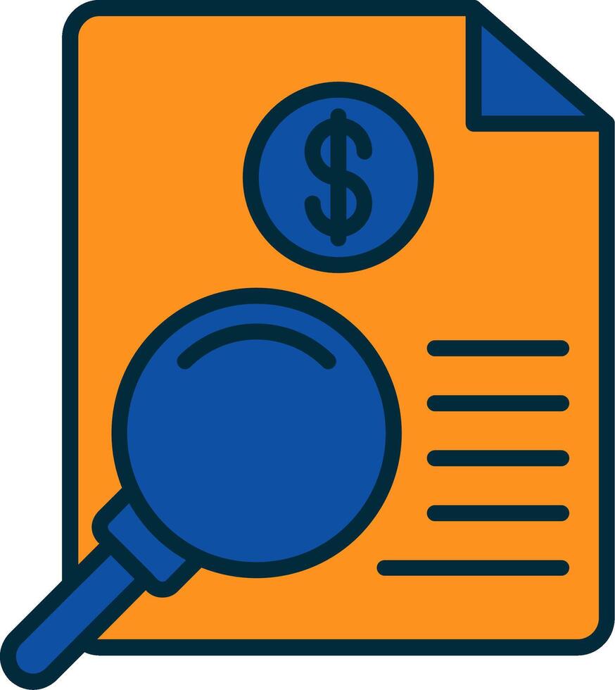 Investigation Line Filled Two Colors Icon vector