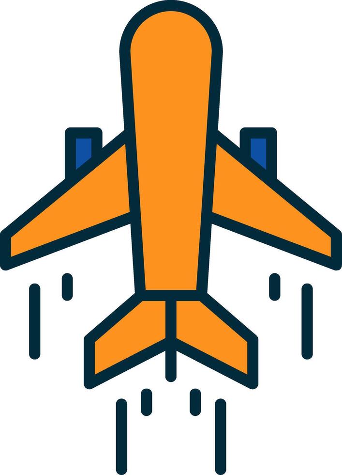 Air Transportation Line Filled Two Colors Icon vector
