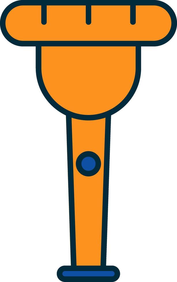 Wooden Leg Line Filled Two Colors Icon vector