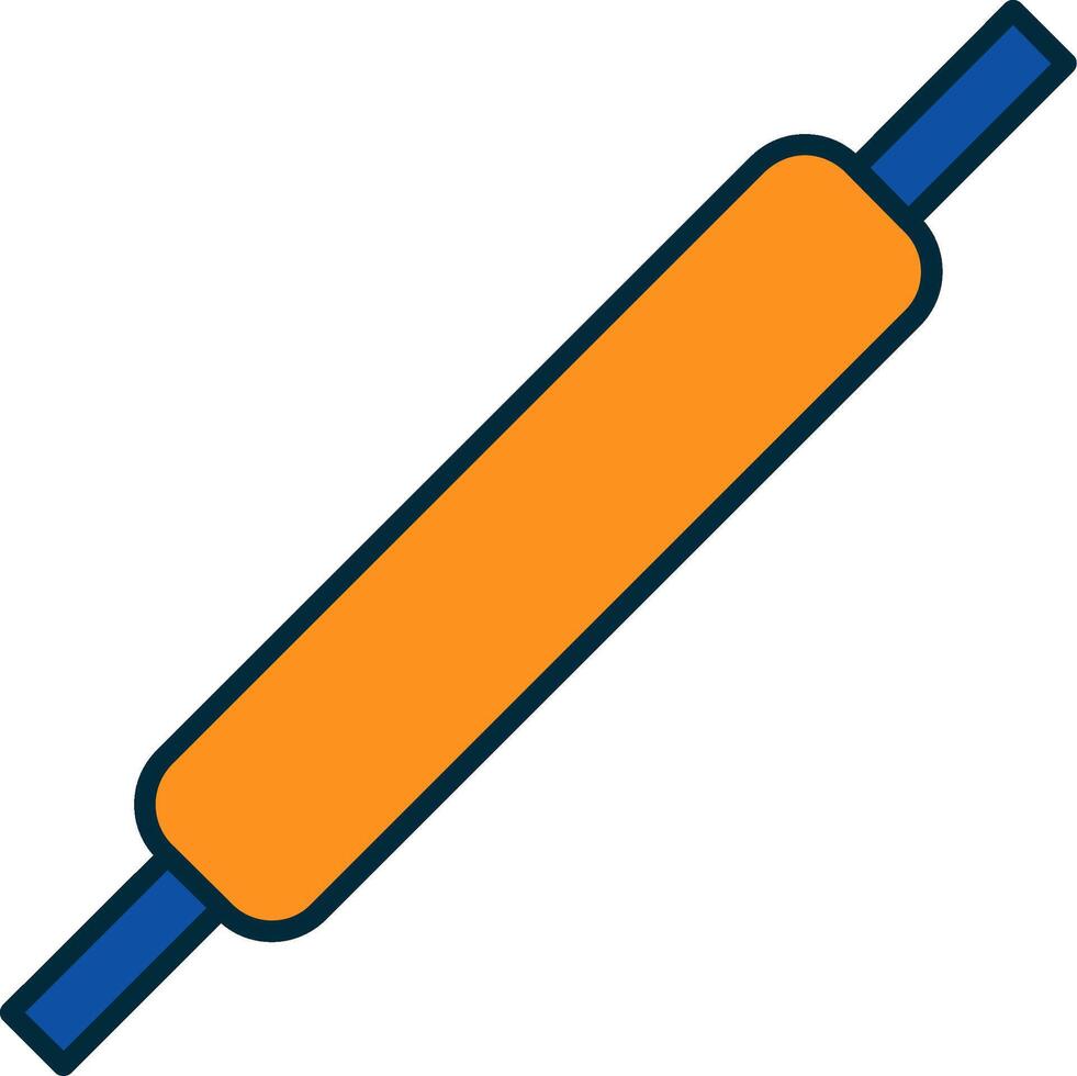 Rolling Pins Line Filled Two Colors Icon vector