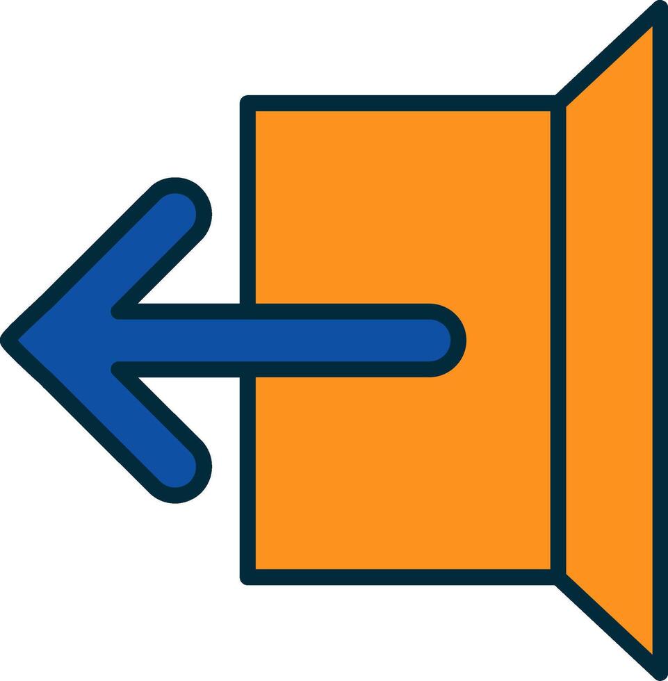 Logout Line Filled Two Colors Icon vector
