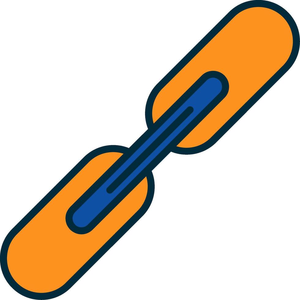 Link Line Filled Two Colors Icon vector