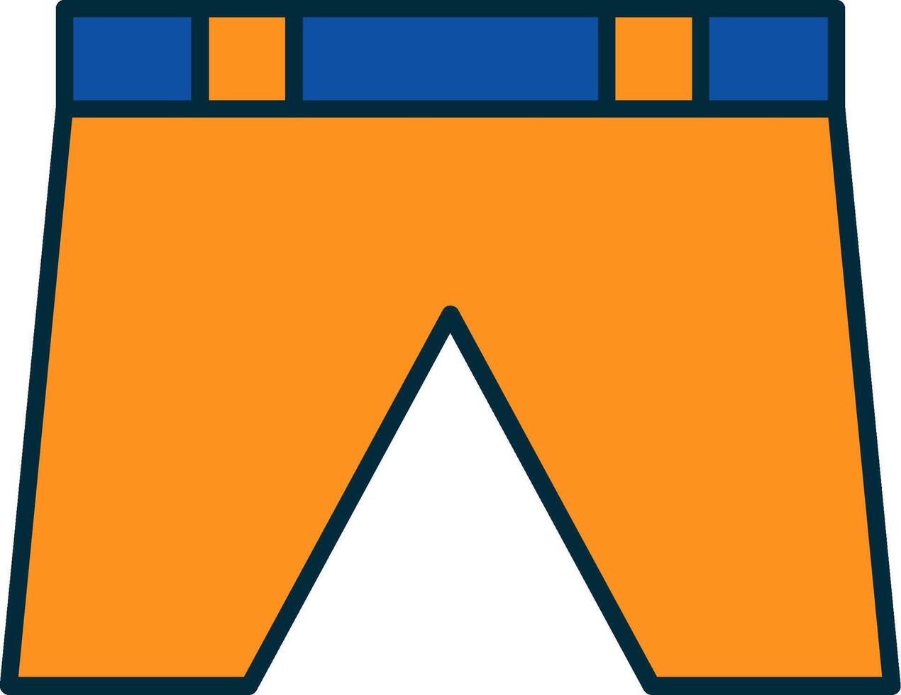 Shorts Line Filled Two Colors Icon vector