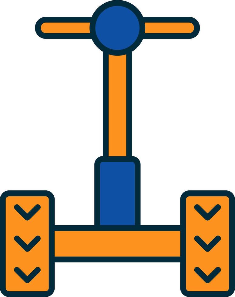 Segway Line Filled Two Colors Icon vector