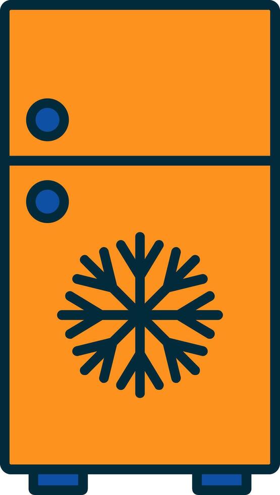 Refrigerator Line Filled Two Colors Icon vector