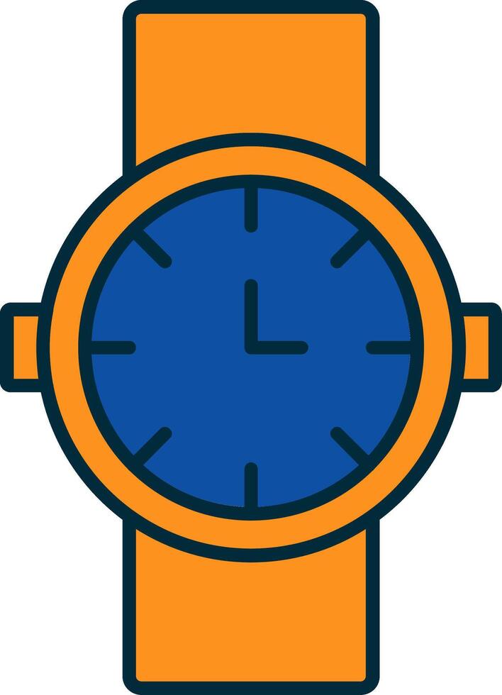 Watch Line Filled Two Colors Icon vector