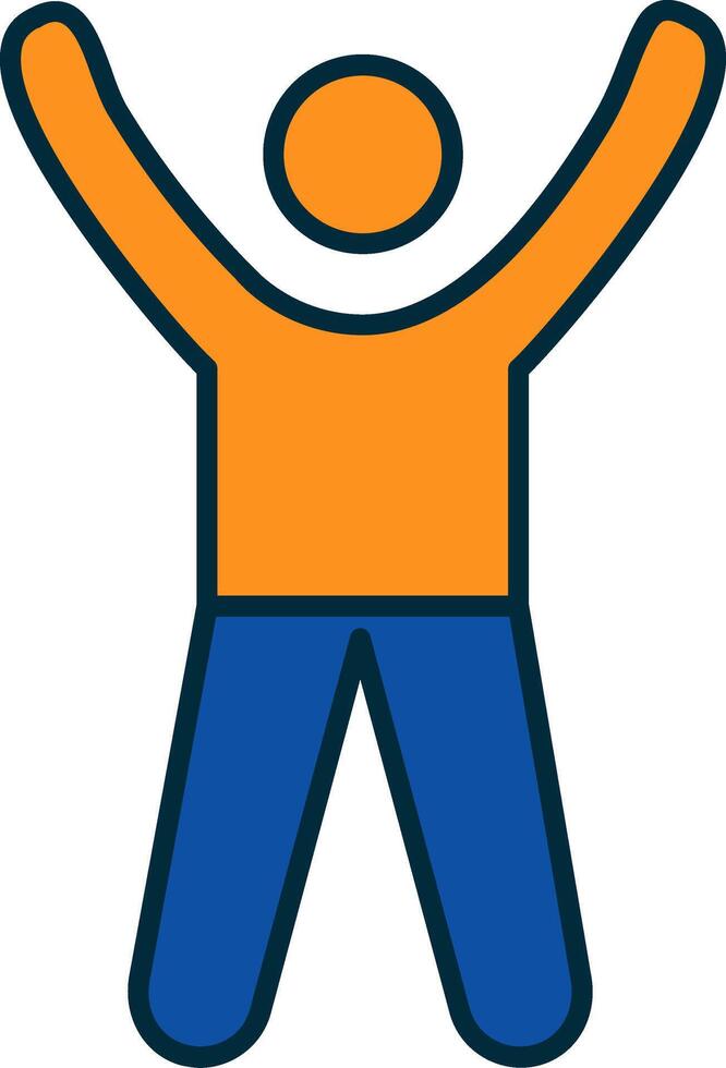 Cheer Up Line Filled Two Colors Icon vector