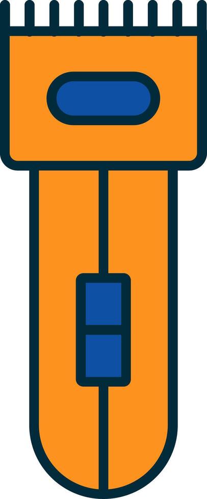 Electric Shaver Line Filled Two Colors Icon vector