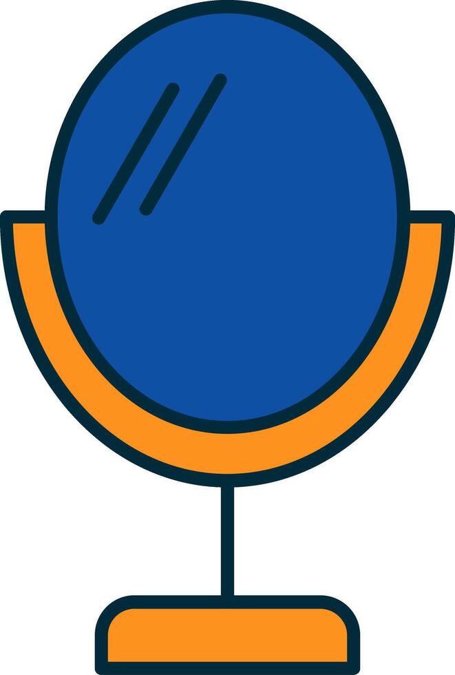 Mirror Line Filled Two Colors Icon vector