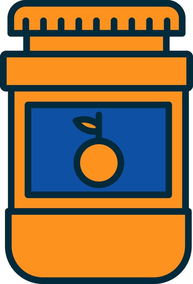 Jam Line Filled Two Colors Icon vector