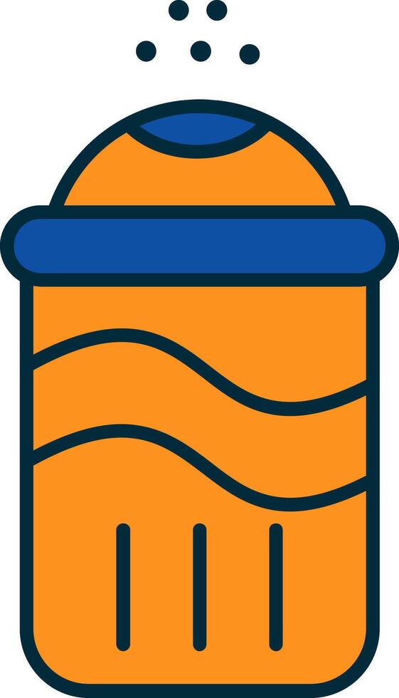 Salt Line Filled Two Colors Icon vector