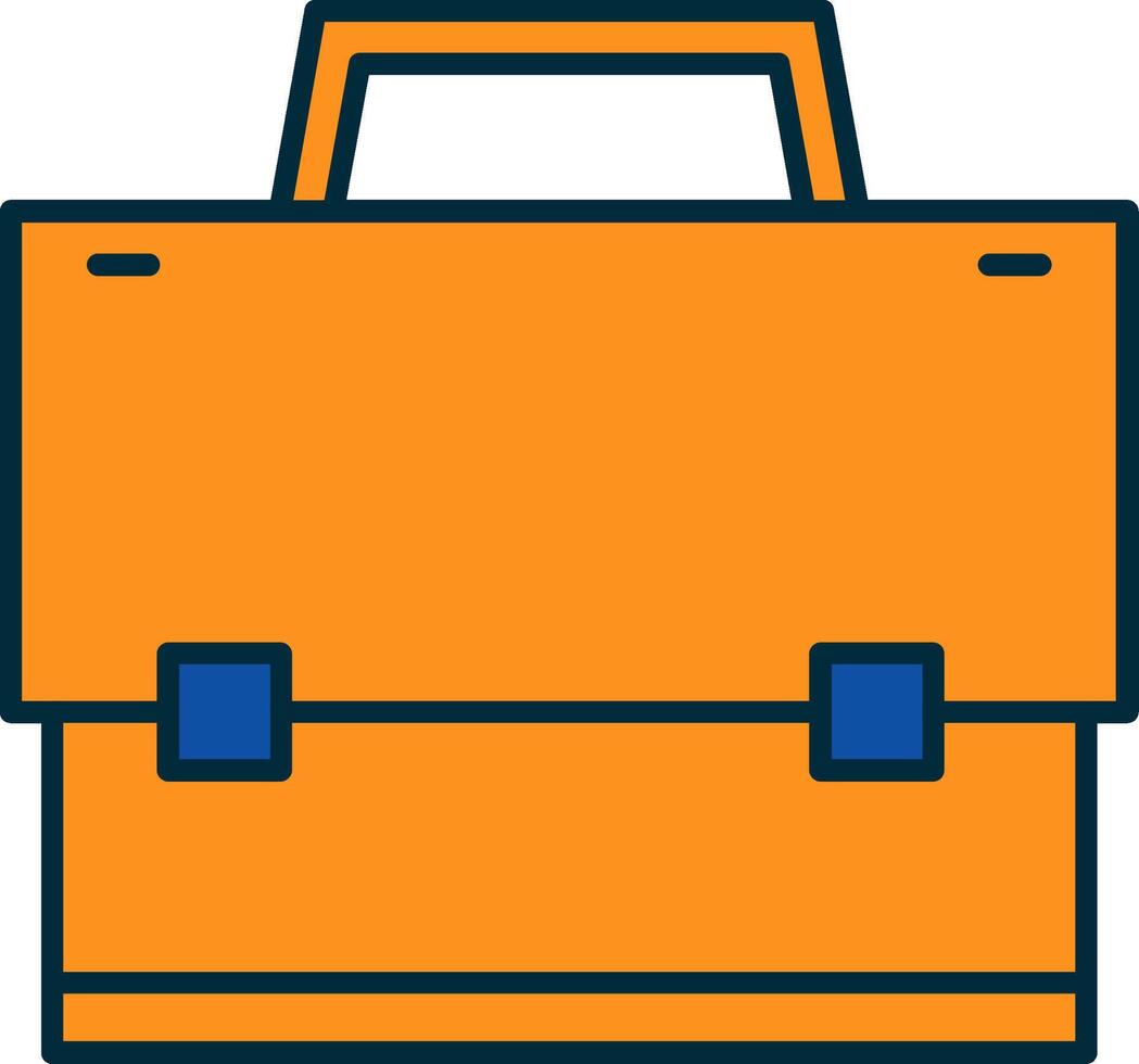 Suitcase Line Filled Two Colors Icon vector