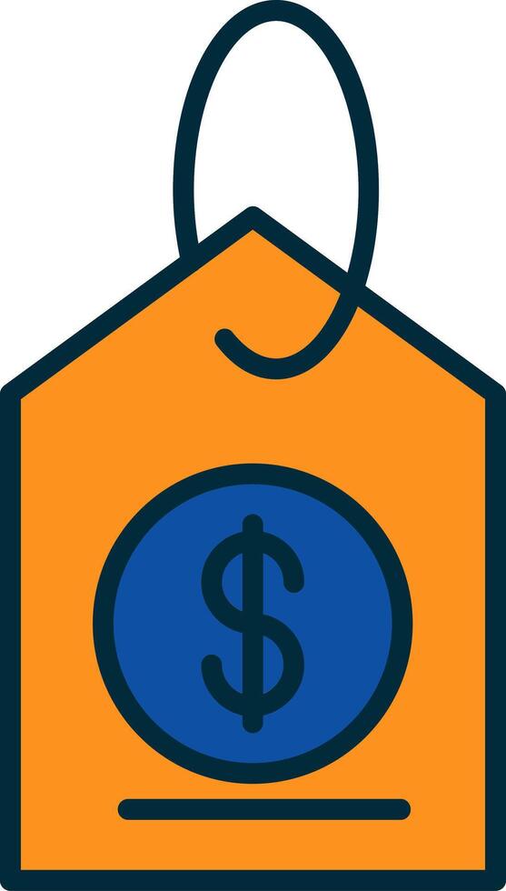 Cheap Line Filled Two Colors Icon vector