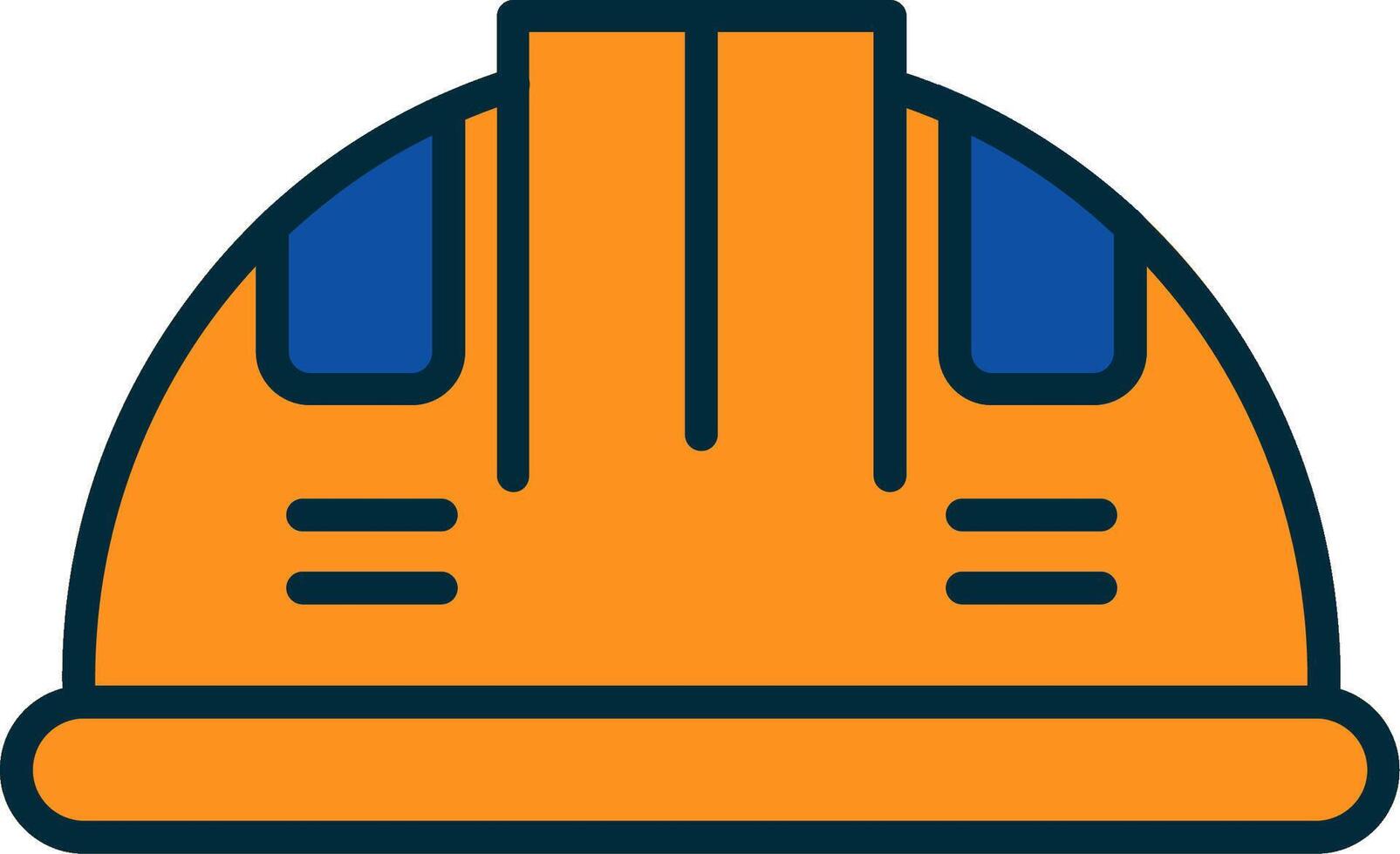 Helmet Line Filled Two Colors Icon vector