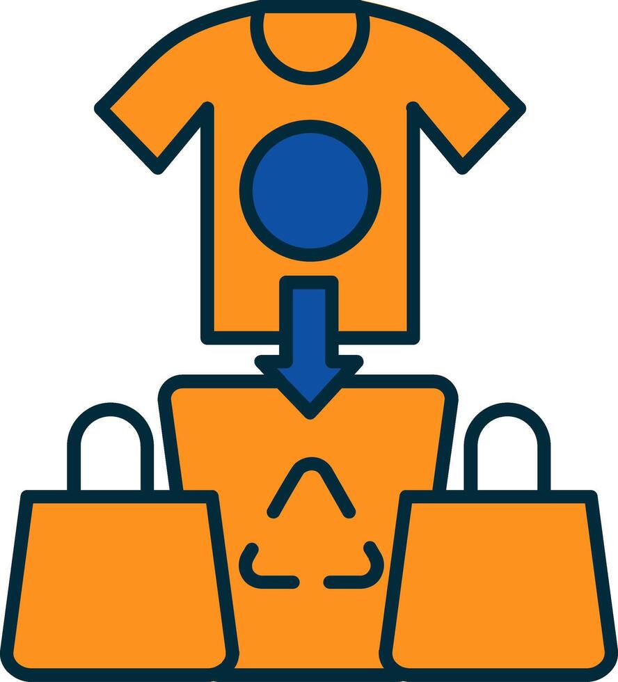 Overconsumption Line Filled Two Colors Icon vector