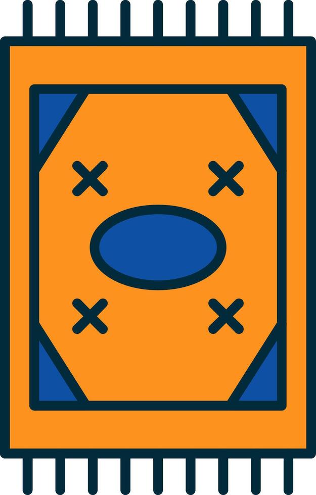 Carpet Line Filled Two Colors Icon vector