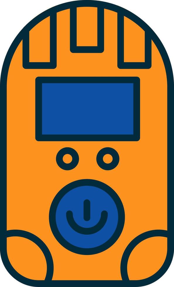 Dosimeter Line Filled Two Colors Icon vector