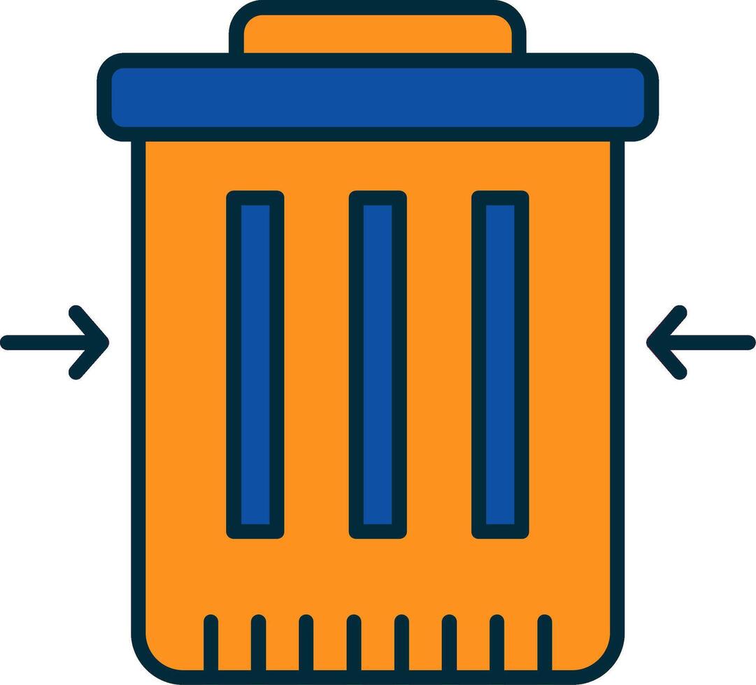 Waste Reduction Line Filled Two Colors Icon vector