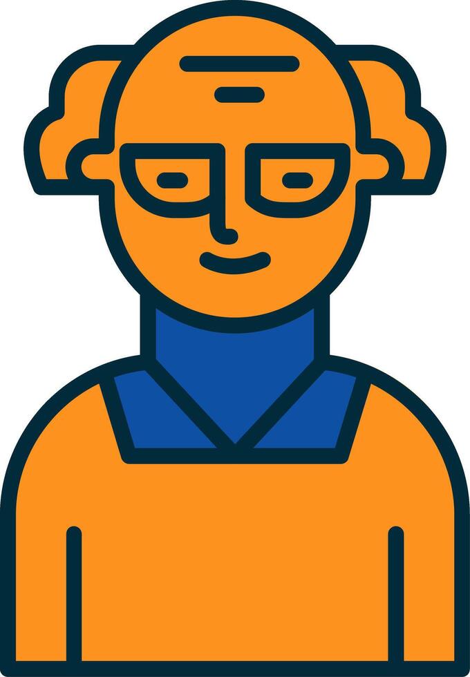 Scientist Line Filled Two Colors Icon vector