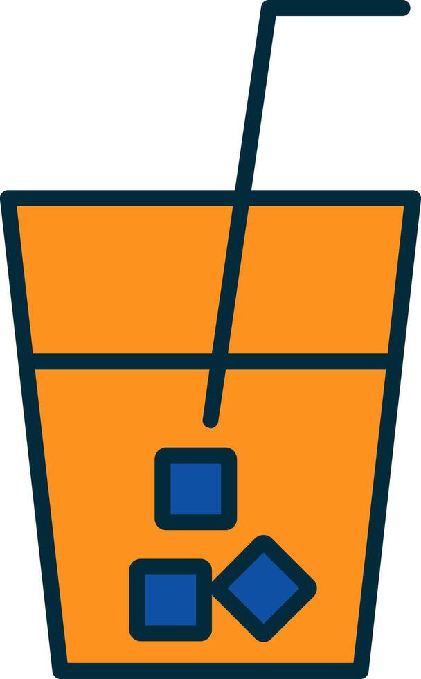 Drink Line Filled Two Colors Icon vector