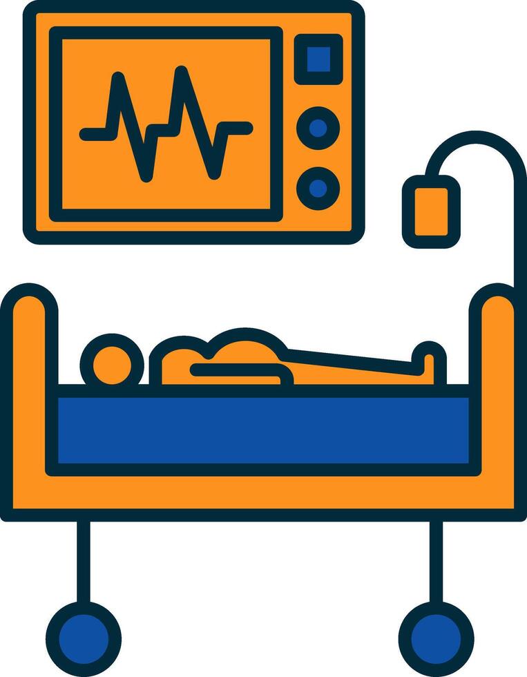 Medical Treatment Line Filled Two Colors Icon vector