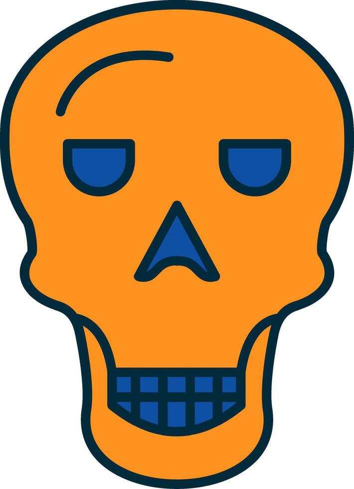 Osteology Line Filled Two Colors Icon vector