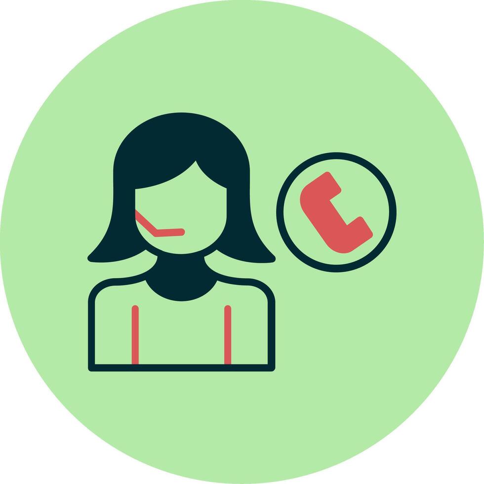 Call Center Agent Vector Icon