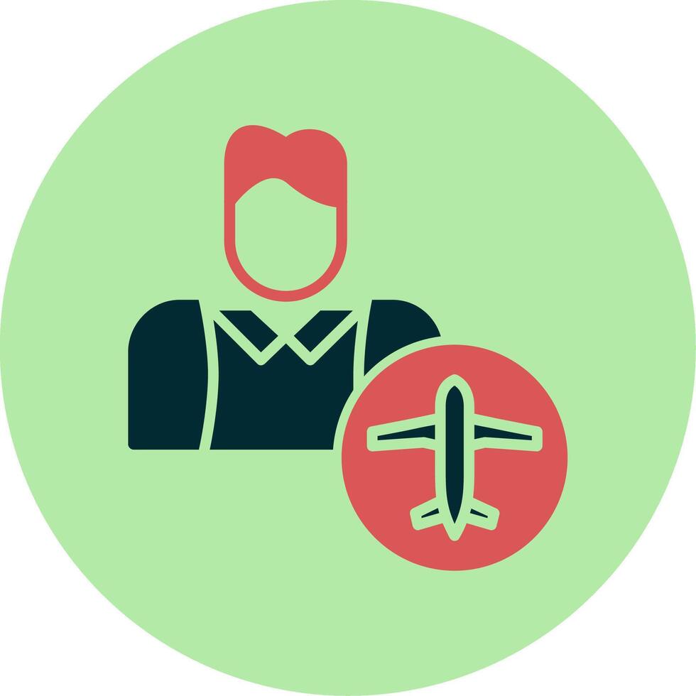 Flight Attendant Vector Icon