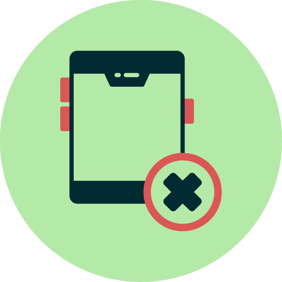 No Cellphone Vector Icon