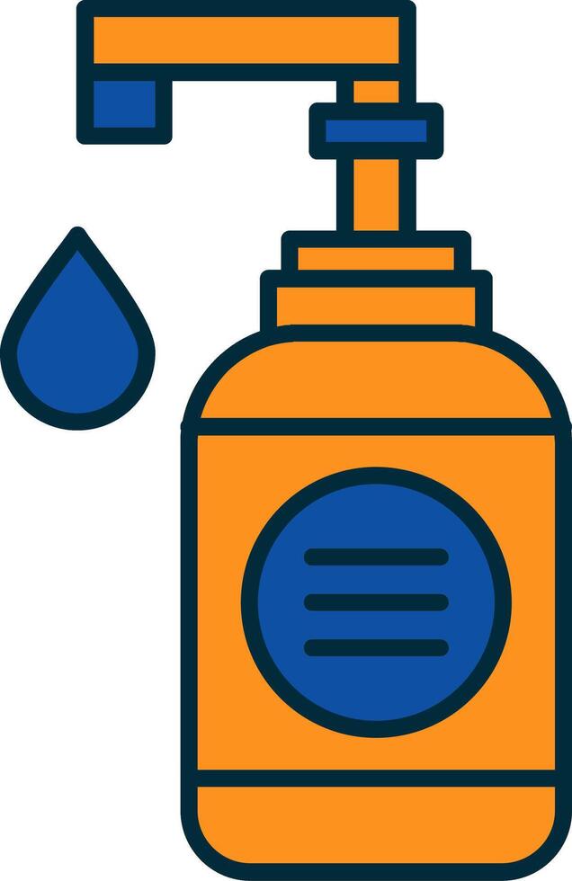 Hand Soap Line Filled Two Colors Icon vector