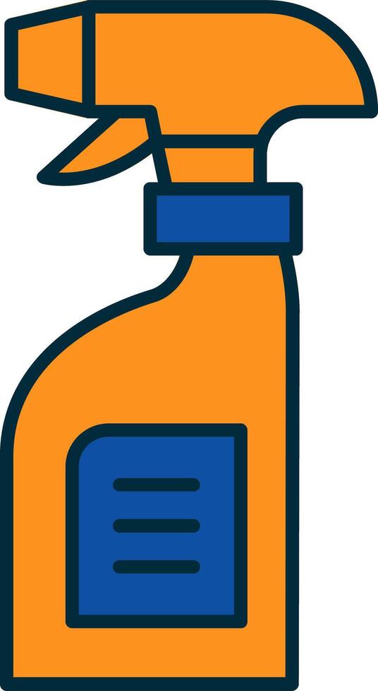 Cleaning Spray Line Filled Two Colors Icon vector