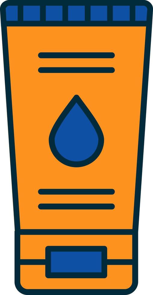 Face Wash Line Filled Two Colors Icon vector