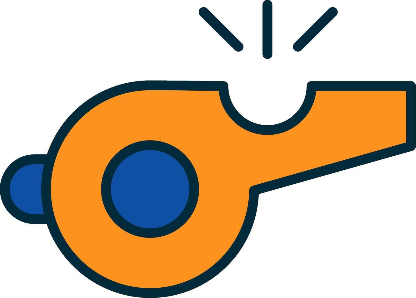 Whistle Line Filled Two Colors Icon vector