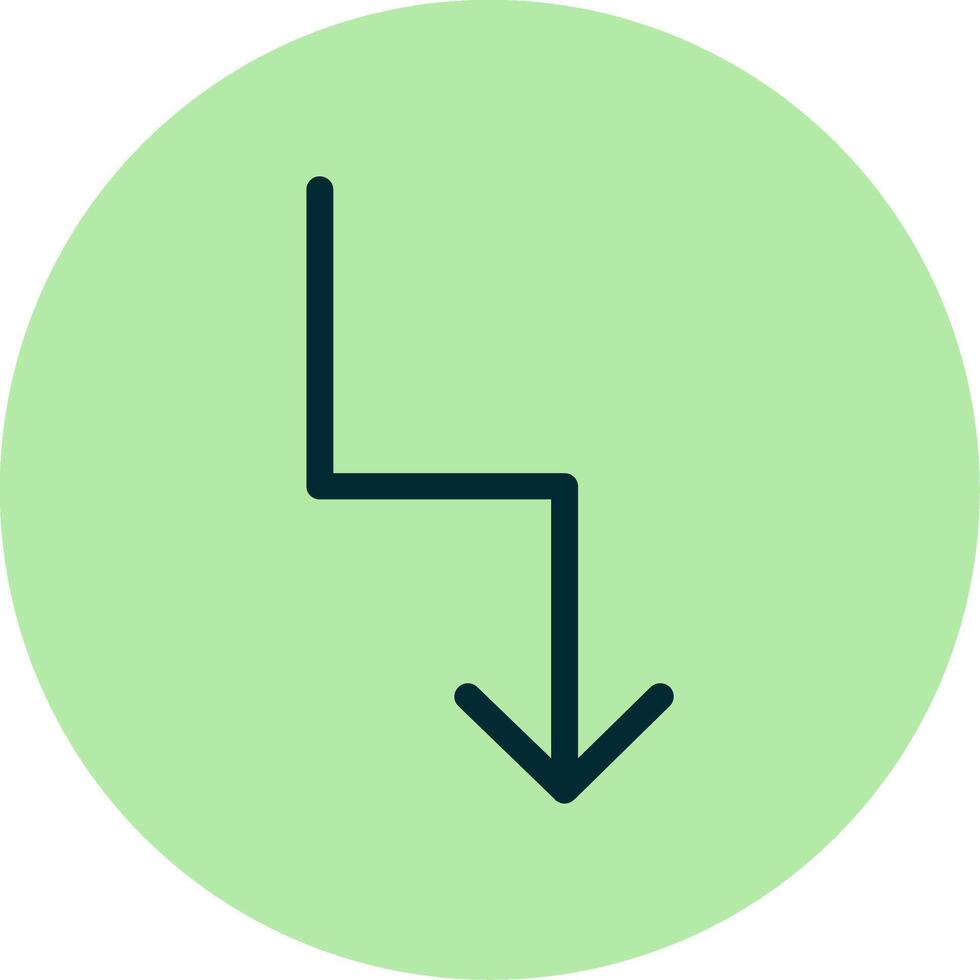 Zigzag Arrow Vector Icon