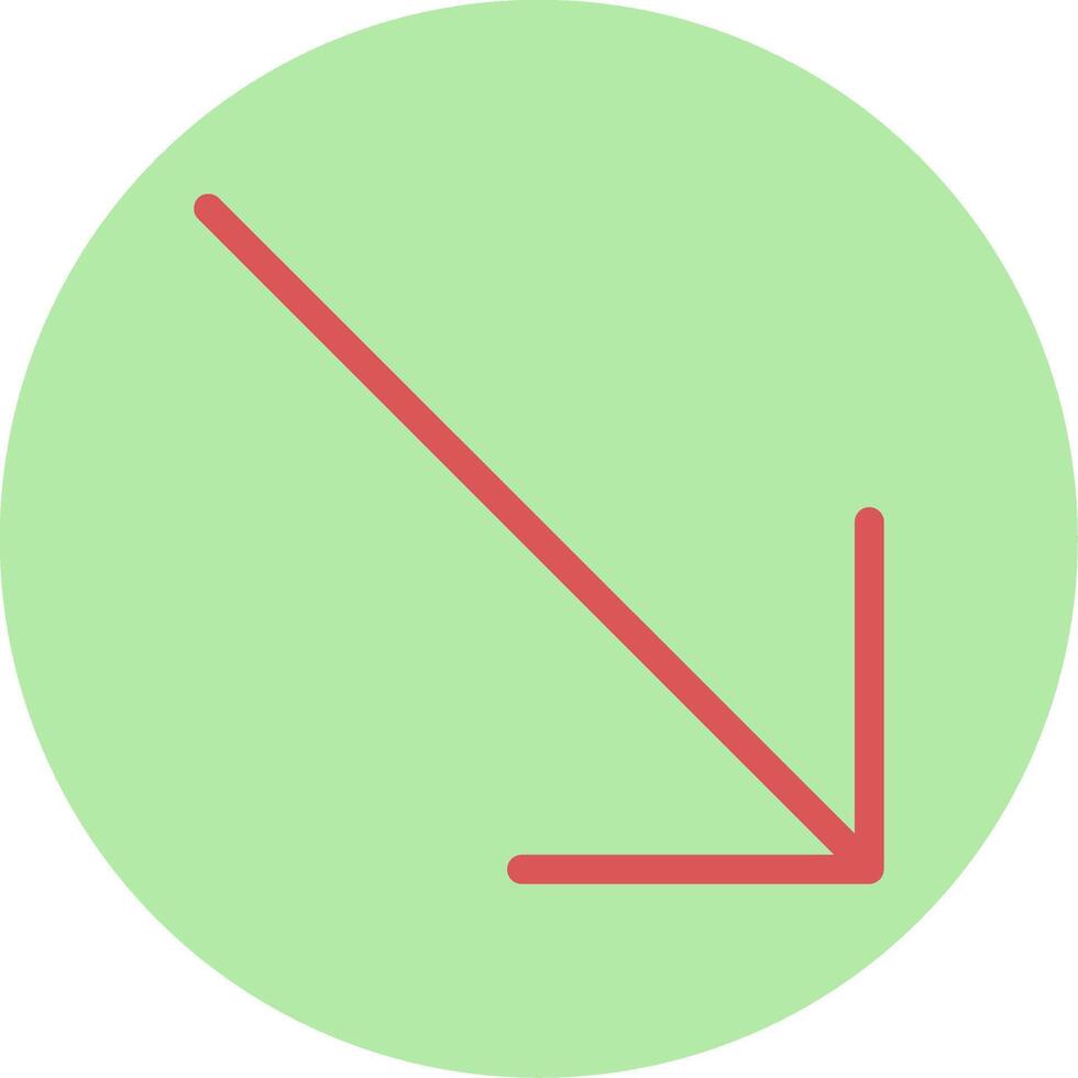 Down Right Arrow Vector Icon