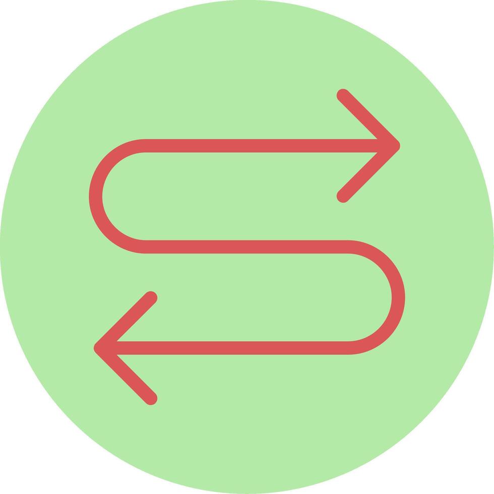 Zigzag Arrow Vector Icon