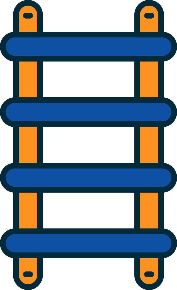 Stepladder Line Filled Two Colors Icon vector