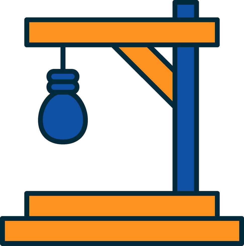 Gallows Line Filled Two Colors Icon vector